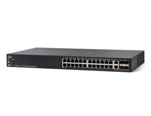 Управляемый коммутатор Cisco, 24 порта 10/100 Мб/с RJ-45 SF550X-24P-K9-EU