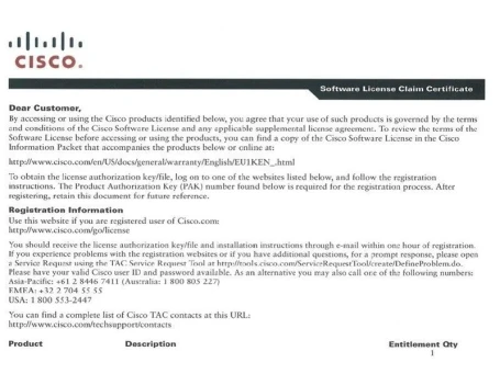 Лицензия для IP-телефонов Cisco SW-CCM-UL-7971G