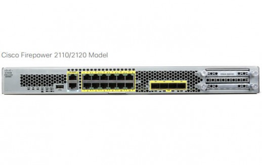 Межсетевой экран Cisco 2110 ASA, 12 x GE, 4 x SFP, 1500 IPSec, 100GB FPR2110-ASA-K9