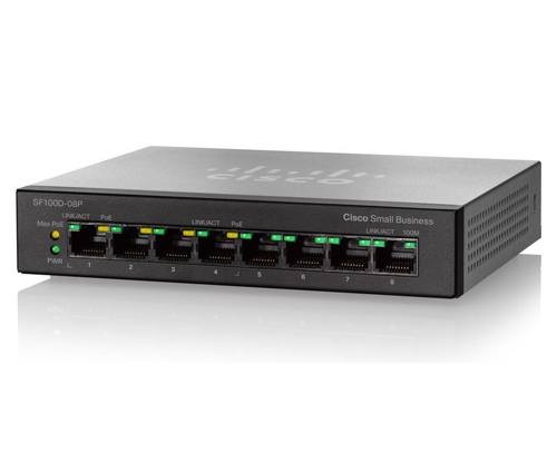 Коммутатор Cisco SB SF110D-08HP-EU
