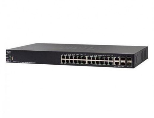 Управляемый коммутатор Cisco, 24 порта 10/100 Мб/с RJ-45 SF350-24-K9-EU
