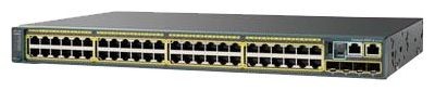 Коммутатор Cisco Catalyst, 48 x GE (PoE), 4 x SFP, LAN Base WS-C2960S-48LPS-L