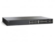 Smart коммутатор Cisco, 24 порта 10/100 Мб/с RJ-45 SF250-24P-K9-EU