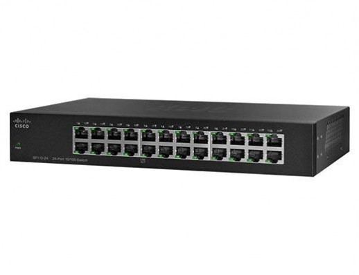 Неуправляемый коммутатор Cisco, 24 порта 10/100 Мб/с RJ-45 SF110-24-EU