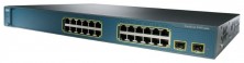 Коммутатор Cisco Catalyst, 24 x FE (PoE), 2 x SFP, IP Base WS-C3560V2-24PS-S