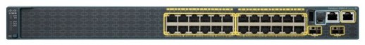 Коммутатор Cisco Catalyst, 24 x GE (PoE), 2 x SFP+, LAN Base WS-C2960S-24PD-L