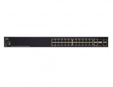 Коммутатор Cisco 550X, 24xGE (PoE), 2xSFP+, 2 комбо-порта 10GE SG550X-24MPP-K9-EU
