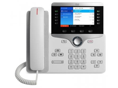 Конференц-телефон Cisco 8851, 5 x SIP, 2 x GE, 5 LCD, PoE, Белый CP-8851-W-K9=