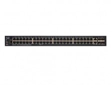 Коммутатор Cisco 550X, 48xGE (PoE), 2xSFP+, 2 комбо-порта 10GE SF550X-48P-K9-EU