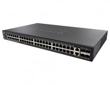 Коммутатор Cisco 550X, 48xGE (PoE), 2xSFP+, 2 комбо-порта 10GE SF550X-48MP-K9-EU