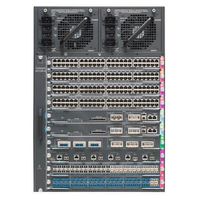 Шасси Cisco Catalyst, 10 слотов (48Гбит/с), с вентилятором, без БП WS-C4510R+E=