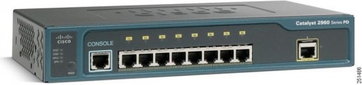 Коммутатор Cisco Catalyst, PD, 8 x FE, 1 x GE, LAN Base WS-C2960PD-8TT-L