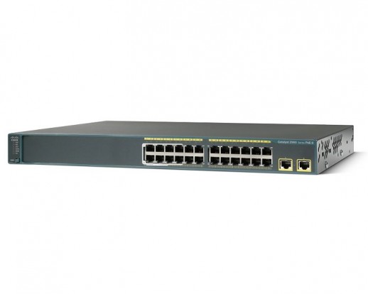 Коммутатор Cisco Catalyst, 24 x FE (8 PoE), 2 x GE, LAN Base WS-C2960-24LT-L