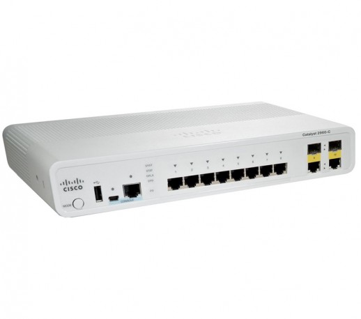 Коммутатор Cisco Catalyst, 8 x FE (PoE), 2 x GE/SFP, LAN Base WS-C2960C-8PC-L