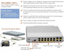 Коммутатор Cisco Catalyst, 12 x FE (PoE), 2 x GE/SFP, LAN Base WS-C2960C-12PC-L
