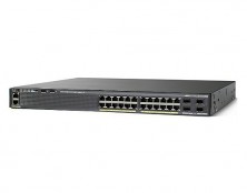 Коммутатор Cisco Catalyst, 24 x GE, 2 x 1G SFP, LAN Lite WS-C2960X-24TS-LL