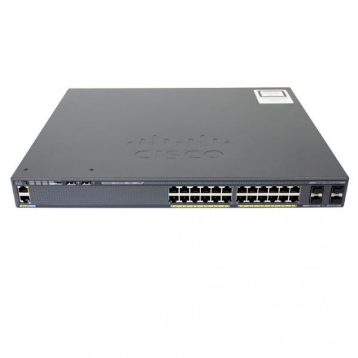 Коммутатор Cisco Catalyst, 24 x GE (PoE), 4 x 1G SFP, LAN Base WS-C2960X-24PS-L