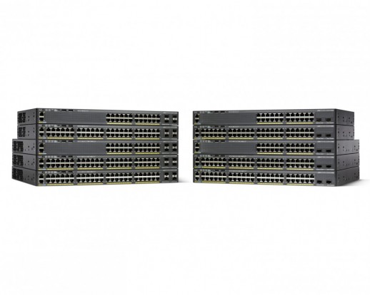 Коммутатор Cisco Catalyst, 24 x GE (PoE), 4 x 1G SFP, LAN Base WS-C2960X-24PS-L