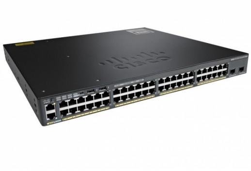 Коммутатор Cisco Catalyst, 48 x GE (PoE), 4 x 1G SFP, LAN Base WS-C2960X-48FPS-L