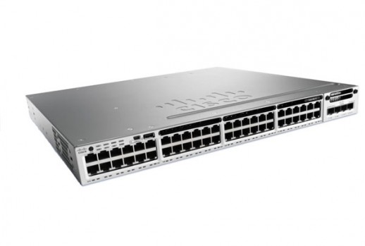 Коммутатор Cisco Catalyst, 48 x GE (PoE), 5 AP, IP Base WS-C3850-48W-S