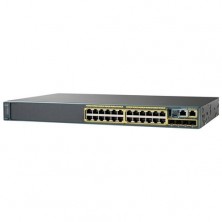 Коммутатор Cisco Catalyst, 24 x GE (PoE), 2 x SFP+, LAN Base WS-C2960X-24PD-L