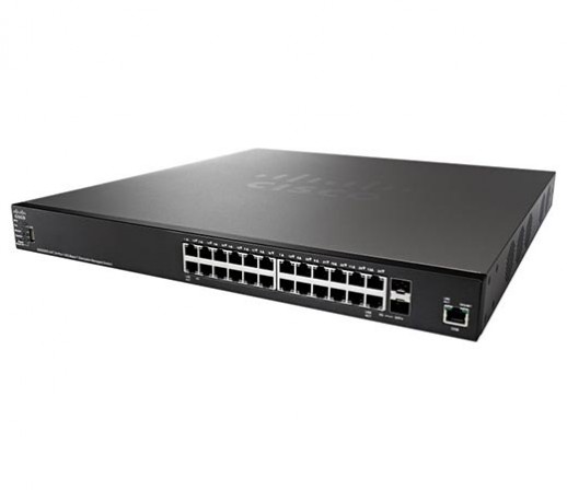 Управляемый коммутатор Cisco, 22 порта 10 Гб/с RJ-45 SG550XG-24T-K9-EU