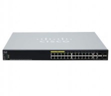 Управляемый коммутатор Cisco, 24 порта 1 Гб/с RJ-45 SG550X-24P-K9-EU