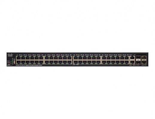Управляемый коммутатор Cisco, 48 портов 1 Гб/с RJ-45 SG350X-48P-K9-EU