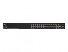 Управляемый коммутатор Cisco, 24 порта 1 Гб/с RJ-45 SG350X-24P-K9-EU