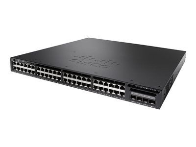 Коммутатор Cisco Catalyst, 48 x GE (PoE+), 4 x SFP, IP Base WS-C3650-48FS-S