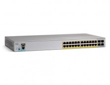 Коммутатор Cisco Catalyst 2960L, 24xGE (PoE), 4xSFP+, LAN Lite WS-C2960L-24PQ-LL