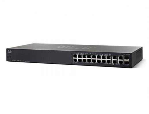 Управляемый коммутатор Cisco, 16 портов 1 Гб/с RJ-45 SG350-20-K9-EU