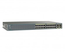 Коммутатор Cisco Catalyst, 24 x FE (PoE), 2 x GE/SFP, LAN Lite WS-C2960+24PC-S