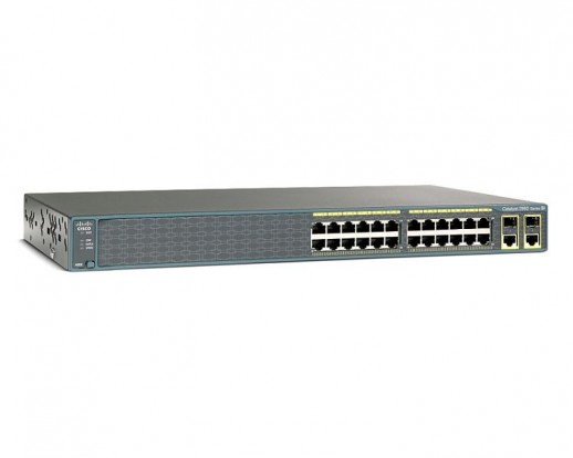 Коммутатор Cisco Catalyst, 24 x FE (PoE), 2 x GE/SFP, LAN Lite WS-C2960+24PC-S
