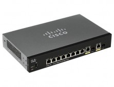 Управляемый коммутатор Cisco, 8 портов 1 Гб/с RJ-45 SG350-10P-K9-EU