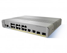 Коммутатор Cisco Catalyst, 12 x GE (PoE+), 2 x GE, 2 x SFP, IP Base WS-C3560CX-12PC-S