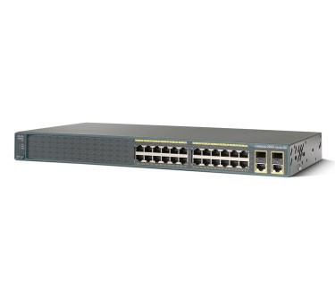 Коммутатор Cisco Catalyst, 24 x FE, 2 x GE/SFP, LAN Base WS-C2960+24TC-L