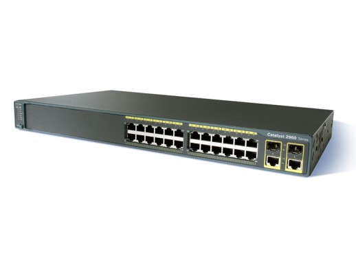 Коммутатор Cisco Catalyst 2960 Plus, 24 x FE, 2 x GE/SFP, LAN Lite WS-C2960+24TC-S