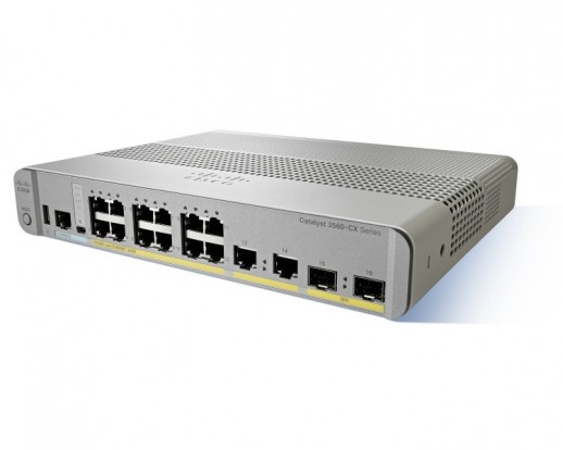 Коммутатор Cisco Catalyst, 8 x GE, 2 x GE, 2 x SFP, IP Base WS-C3560CX-8TC-S