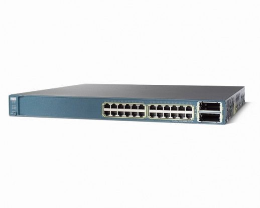Коммутатор Cisco Catalyst, 24 x GE, 2 x 10G(X2), 265W DC, IP Services WS-C3560E-24TD-E